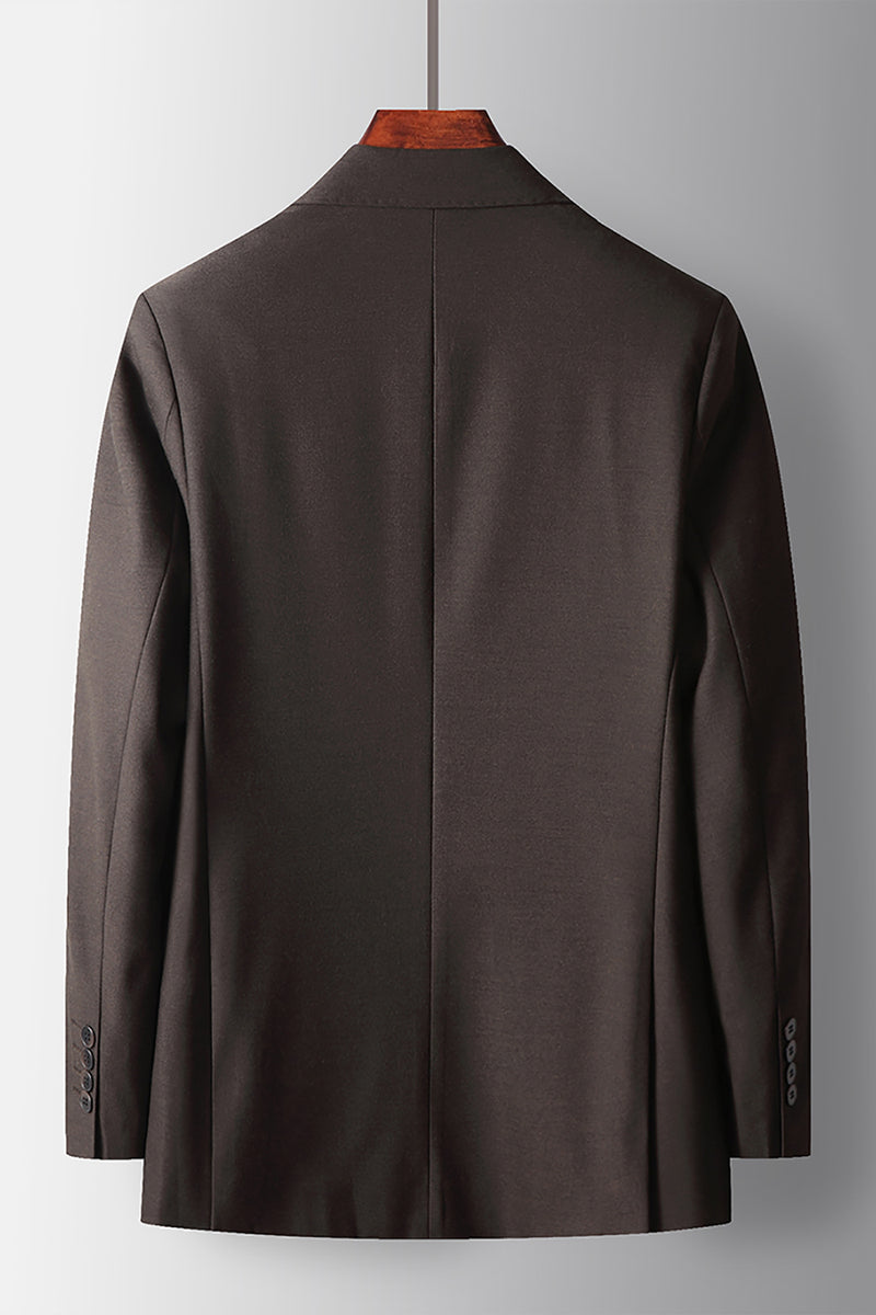 Load image into Gallery viewer, Coffee 2 Piece Peak Lapel Prom Homecoming Men&#39;s Suits with Pockets