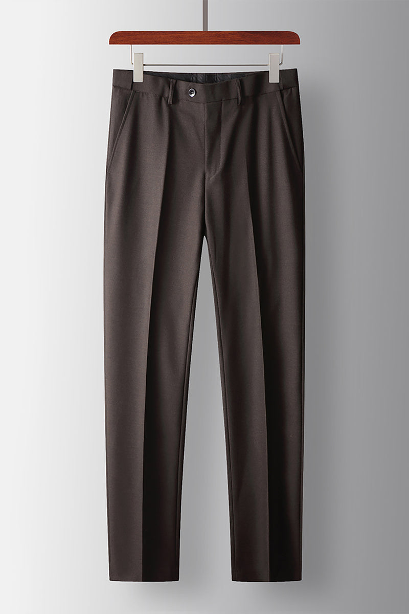 Load image into Gallery viewer, Coffee 2 Piece Peak Lapel Prom Homecoming Men&#39;s Suits with Pockets