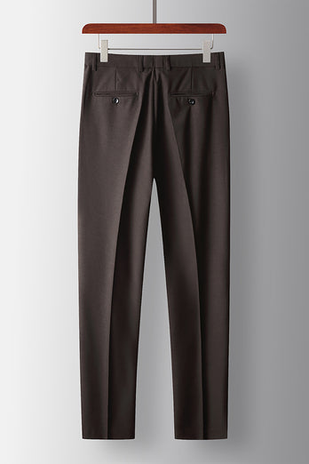 Coffee 2 Piece Peak Lapel Prom Homecoming Men's Suits with Pockets