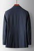 Load image into Gallery viewer, 2 Piece Navy Peak Lapel Prom Homecoming Men&#39;s Suits with Pockets