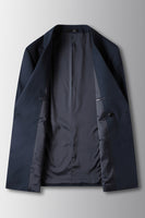 Load image into Gallery viewer, 2 Piece Navy Peak Lapel Prom Homecoming Men&#39;s Suits with Pockets
