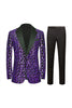Load image into Gallery viewer, Sparkly Black Golden Sequins 2 Piece Prom Homecoming Men&#39;s Suits