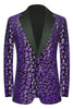 Load image into Gallery viewer, Sparkly Black Golden Sequins 2 Piece Prom Homecoming Men&#39;s Suits