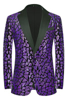 Load image into Gallery viewer, Sparkly Black Golden Sequins 2 Piece Prom Homecoming Men&#39;s Suits