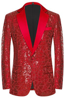 Load image into Gallery viewer, Sparkly Black Golden Sequins 2 Piece Prom Homecoming Men&#39;s Suits