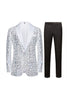 Load image into Gallery viewer, Sparkly Black Golden Sequins 2 Piece Prom Homecoming Men&#39;s Suits