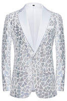 Load image into Gallery viewer, Sparkly Black Golden Sequins 2 Piece Prom Homecoming Men&#39;s Suits