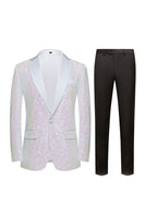 Load image into Gallery viewer, Sparkly Black Golden Sequins 2 Piece Prom Homecoming Men&#39;s Suits