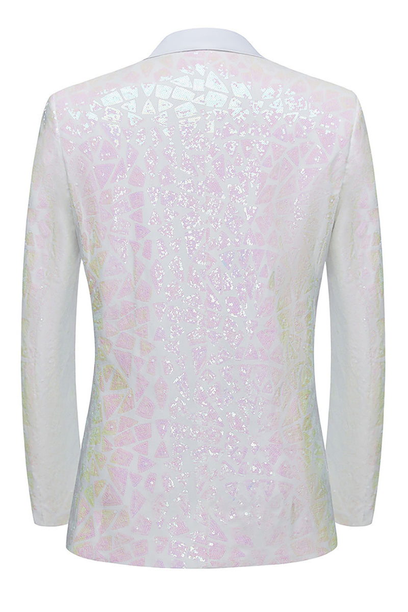 Load image into Gallery viewer, Sparkly Black Golden Sequins 2 Piece Prom Homecoming Men&#39;s Suits