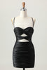 Load image into Gallery viewer, Sparkly Red Tight Cut Out Short Homecoming Dress with Rhinestone