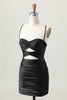 Load image into Gallery viewer, Sparkly Red Tight Cut Out Short Homecoming Dress with Rhinestone
