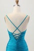 Load image into Gallery viewer, Sparkly Red Tight Cut Out Short Homecoming Dress with Rhinestone