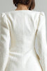 Load image into Gallery viewer, 2 Piece Ivory Single Breasted Tweed Short Homecoming Outfits