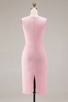 Load image into Gallery viewer, 2 Piece Pink Tweed Round Neck Pencil Midi Pageant Interview Outfits