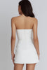 Load image into Gallery viewer, Ivory  A-Line Satin Strapless Ruched Short Graduation Dress