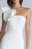 Load image into Gallery viewer, Ivory Satin One Shoulder Tight Short Graduation Dress