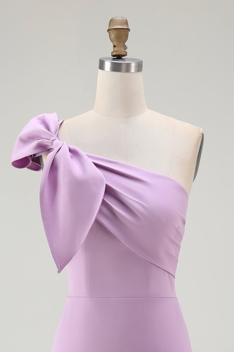 Load image into Gallery viewer, Ivory One Shoulder Satin Tight Short Graduation Dress with Ruffles