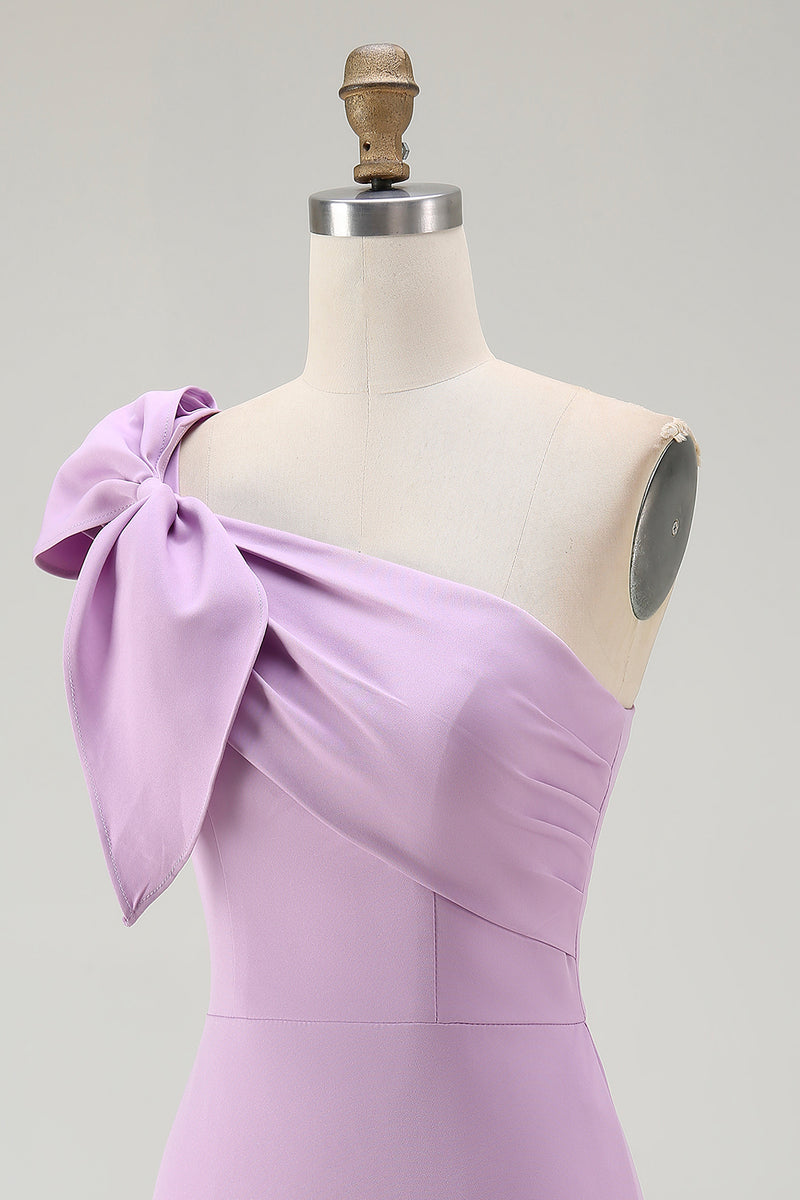 Load image into Gallery viewer, Ivory One Shoulder Satin Tight Short Graduation Dress with Ruffles