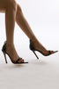 Load image into Gallery viewer, Sparkly Black Open Toe Strappy Gladiator Stiletto High Heels