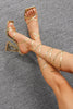 Load image into Gallery viewer, Sparkly Golden Strappy Gladiator Stiletto High Heel Sandals
