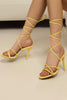 Load image into Gallery viewer, Sparkly Golden Strappy Gladiator Stiletto High Heel Sandals