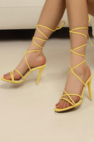 Load image into Gallery viewer, Sparkly Golden Strappy Gladiator Stiletto High Heel Sandals