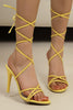 Load image into Gallery viewer, Sparkly Golden Strappy Gladiator Stiletto High Heel Sandals