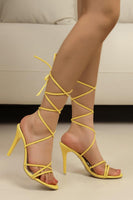 Load image into Gallery viewer, Sparkly Golden Strappy Gladiator Stiletto High Heel Sandals