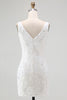Load image into Gallery viewer, Sparkly White Tight V-Neck Short Homcoming Dress with Sequins