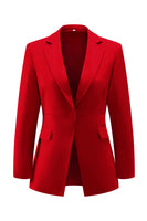 Load image into Gallery viewer, 2 Piece Red Notched Lapel Long Sleeves Prom Suits with Pockets