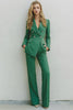 Load image into Gallery viewer, Green 2 Piece Notched Lapel Long Sleeves Prom Suits with Pockets