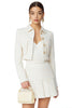 Load image into Gallery viewer, 2 Piece White A Line Tweed Single Breasted Short Interview Outfits