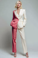 Load image into Gallery viewer, 2 Piece Coral Ivory Peak Lapel Single Breasted Long Sleeves Prom Suits