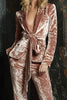 Load image into Gallery viewer, Blush 2 Piece Velvet Notched Lapel Prom Suits with Sash