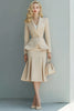 Load image into Gallery viewer, 2 Piece Light Khaki Pencil Peak Lapel Business Suits with Sleeves