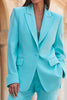 Load image into Gallery viewer, Turquoise 2 Piece Peak Lapel Long Sleeves Business Suits with Pockets