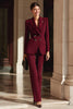 Load image into Gallery viewer, 2 Piece Burgundy Peak Lapel Double Breasted Business Suits
