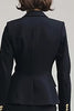 Load image into Gallery viewer, Black 2 Piece Pencil Notched Lapel Midi Business Suits