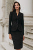 Load image into Gallery viewer, 2 Piece Pencil Satin Single Breasted Midi Business Suits