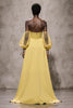 Load image into Gallery viewer, Daffodil Satin Sweetheart Mermaid Cut Out Long Formal Dress with Sleeves