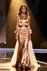 Load image into Gallery viewer, Champagne Mermaid Satin High Neck Long Pageant Dress with Cape