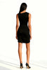 Load image into Gallery viewer, Simple Black Tight Asymmetrical Neck Short Cocktail Dress