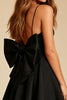 Load image into Gallery viewer, Black Spaghetti Straps A Line Short Cocktail Dress with Bow