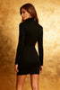 Load image into Gallery viewer, Black High Neck Tight Short Cocktail Dress with Sleeves