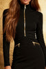 Load image into Gallery viewer, Black High Neck Tight Short Cocktail Dress with Sleeves