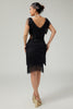 Load image into Gallery viewer, Sparkly Dark Green Bodycon Sequins 1920s Flapper Dress with Fringes