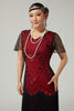 Load image into Gallery viewer, Sparkly Black Silver Fringed 1920s Flapper Dress with Sequins
