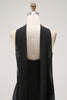 Load image into Gallery viewer, Black and White Sheath Neck Scarf Long Formal Dress with Slit