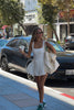 Load image into Gallery viewer, White Square Neck A Line Mini Dress