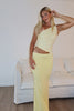 Load image into Gallery viewer, Yellow Cut Out One Shoulder Sheath Maxi Wedding Guest Dress